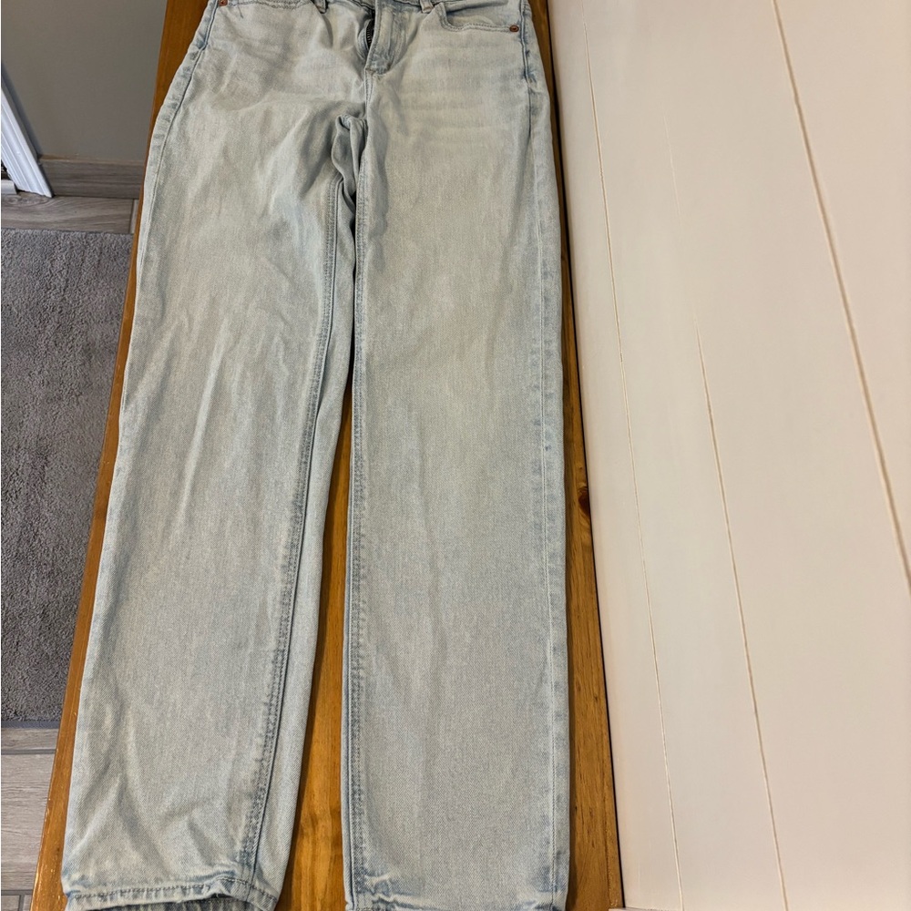 AE Stretch Super High Waisted Straight Jeans